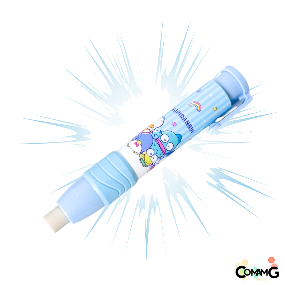 ยางลบแท่ง แบบด้ามกด ทรงดินสอด้ามยาว มียางรองนิ้ว ลายการ์ตูน พร้อมส่ง