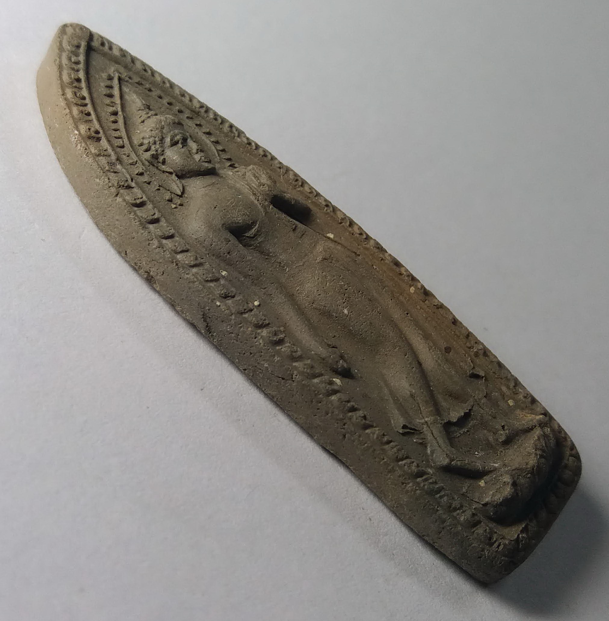 รหัสสินค้า พระไม่ทราบที่ 035 พระลีลา เนื้อดินเผา ไม่ทราบที่