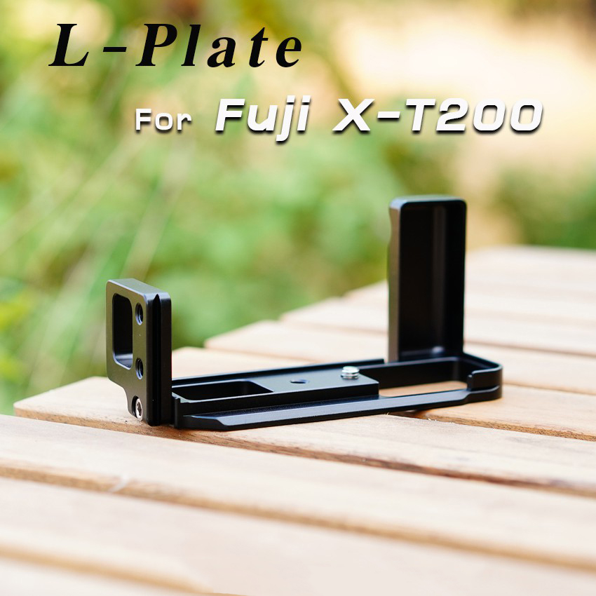L-Plate Fuji XT200 กริปมือ X-T200 สีดำ-แดง-เทา