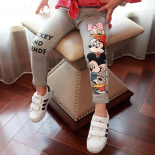 P30781พร้อมส่ง เลกกิ้งเด็กสีเทา มิกกี้เมาท์