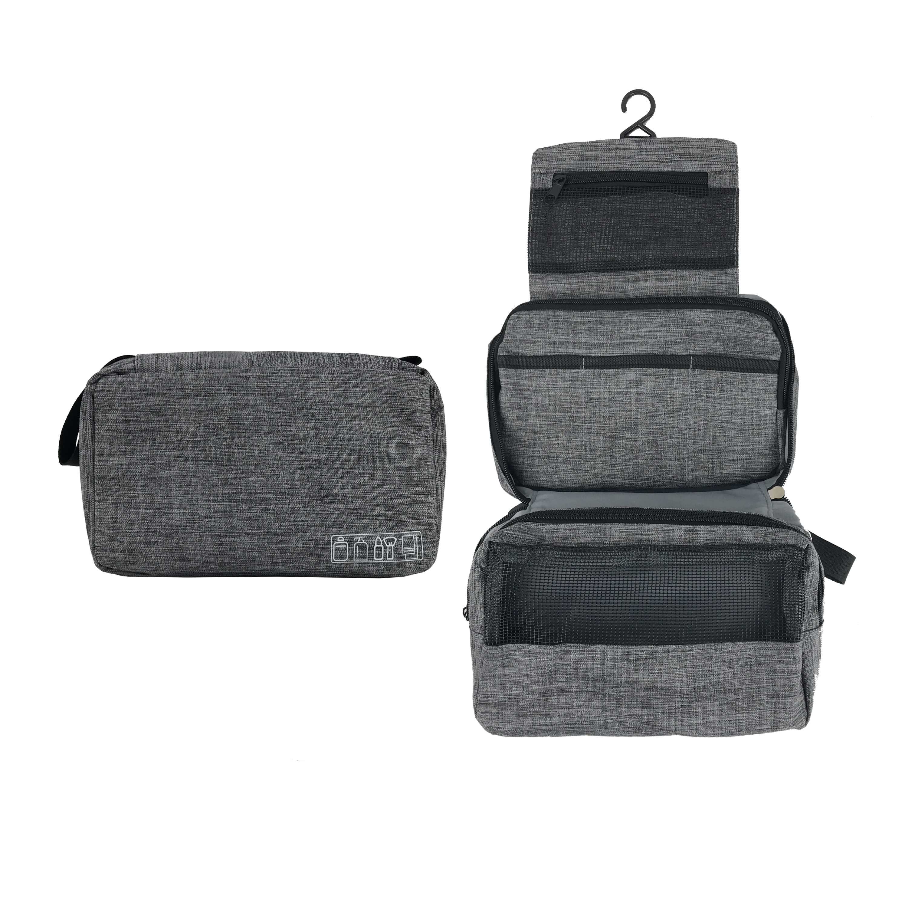 กระเป๋าจัดระเบียบพรีเมี่ยม ใส่อุปกรณ์อาบน้ำ พับเก็บได้ 3 ชั้น