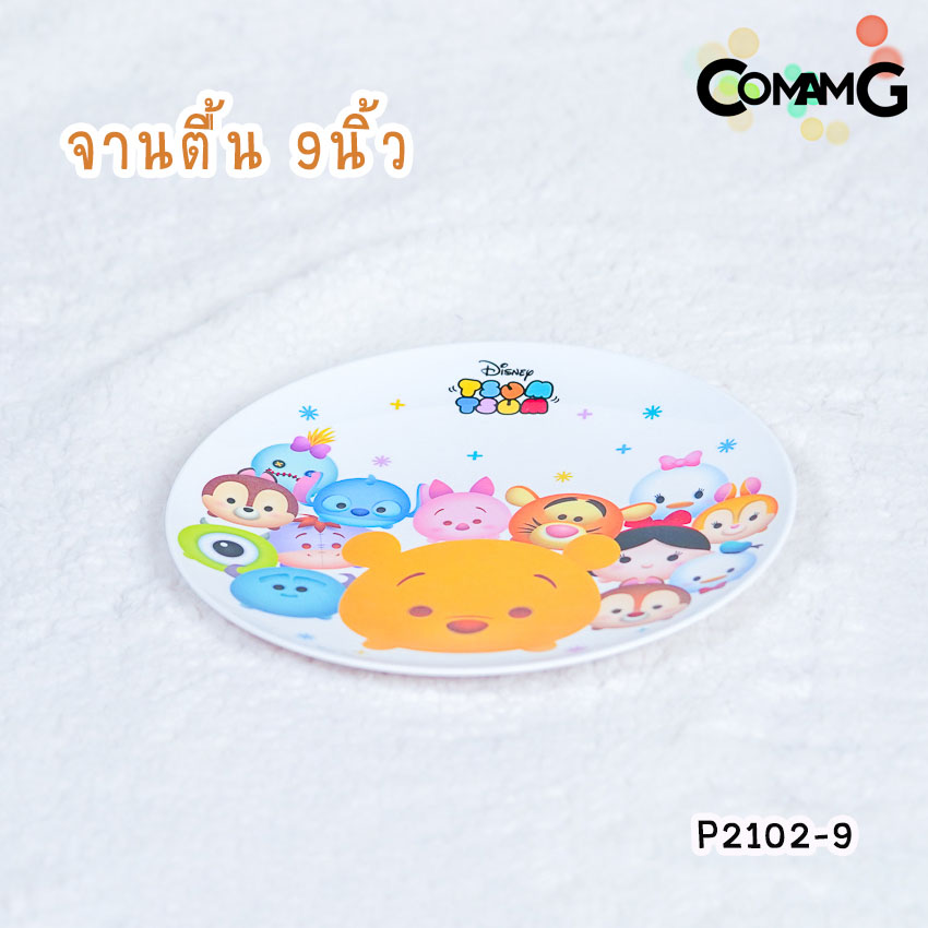 จานชามช้อนเด็ก Disney Tsum Tsum ชุดเซ็ตอุปกรณ์ทานอาหารสำหรับเด็กลายดิสนี่ย์ ซัมซัม ลิขสิทธิ์แท้ ฟลาวเวอร์แวร์(Flower ware) พร้อมส่ง!!!