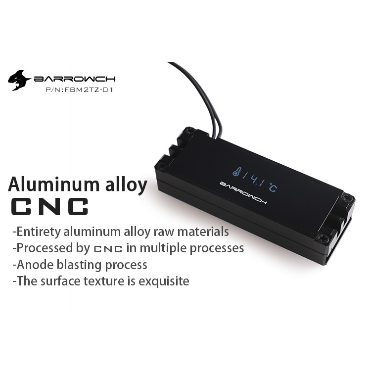Barrow M.2 ซิงค์ระบายความร้อนSSD M.2 แบบมีจอบอกอุณหภูมิ [FBM2TZ-01]