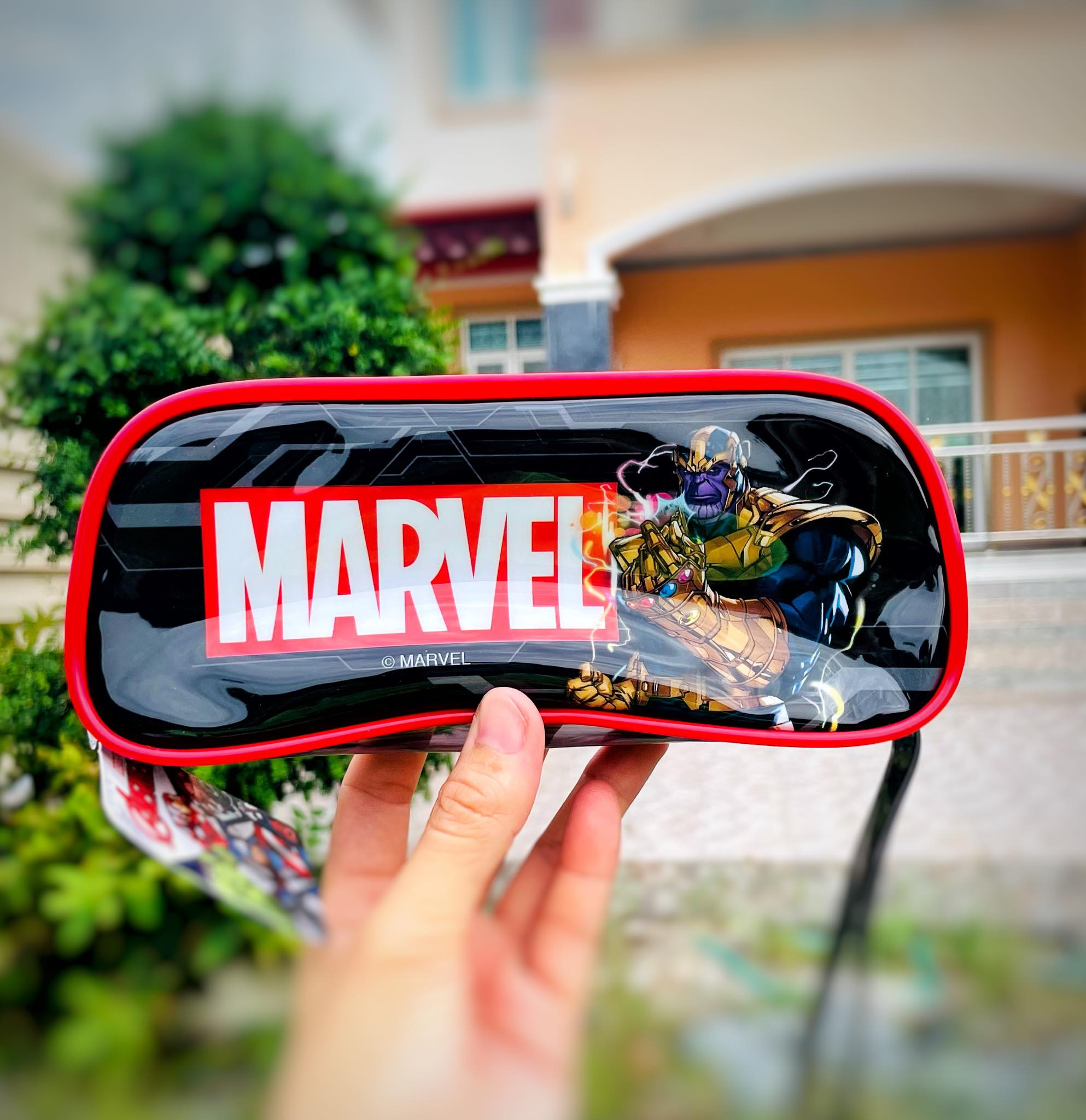 กระเป๋าใส่เครื่องเขียนPVC เด็กผู้ชาย ลายสไปรเดอร์แมน อเวนเจอร์ส เบนเทน ทรงสี่เหลี่ยมคางหมู