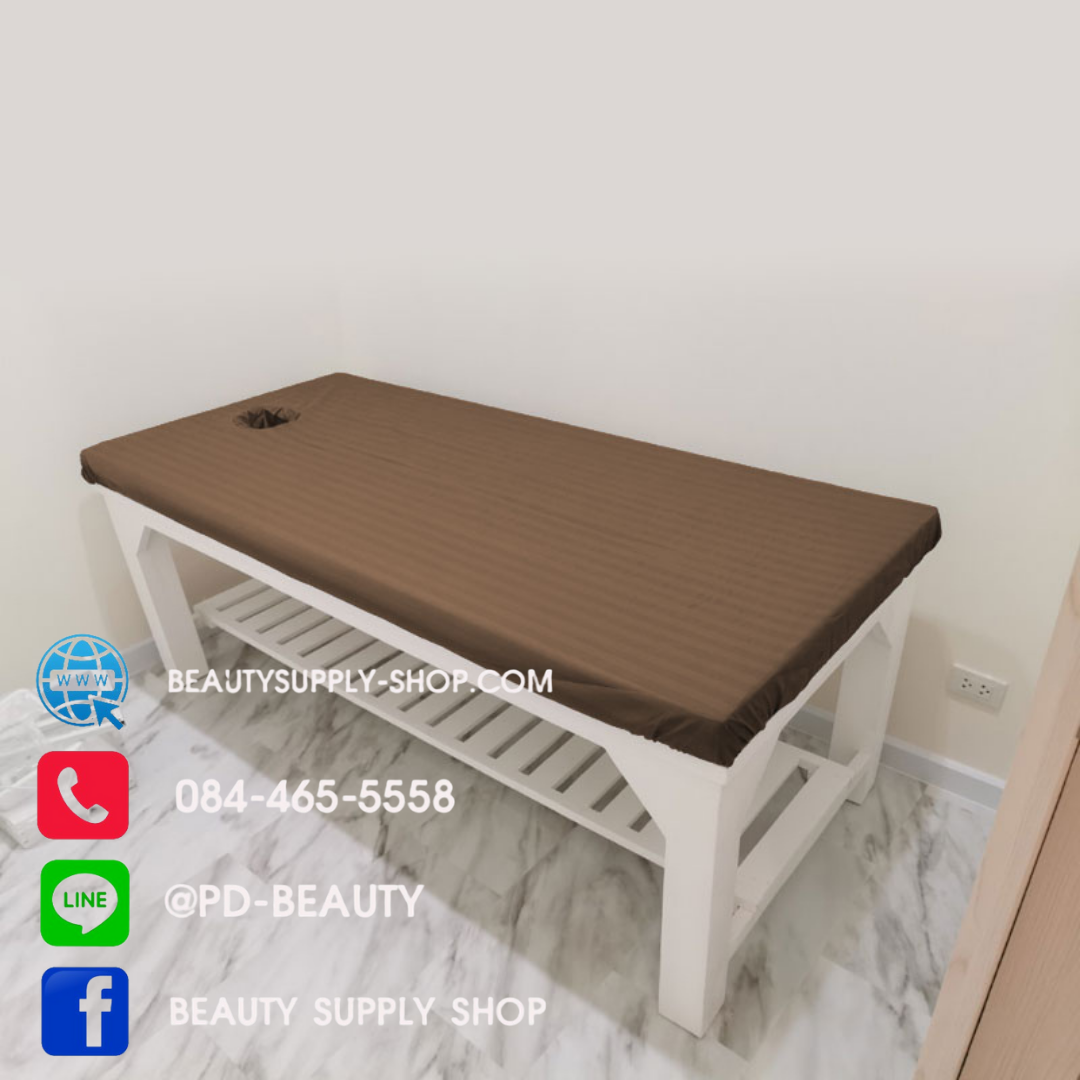 🔥 ขายดี🔥ผ้าปูเตียงสปา ผ้าปูเตียงนวดอโรม่า ผ้าปูเตียงนวดน้ำมัน ผ้าปูเตียงเจาะหน้า แบบรัดมุม (90*200*8cm)