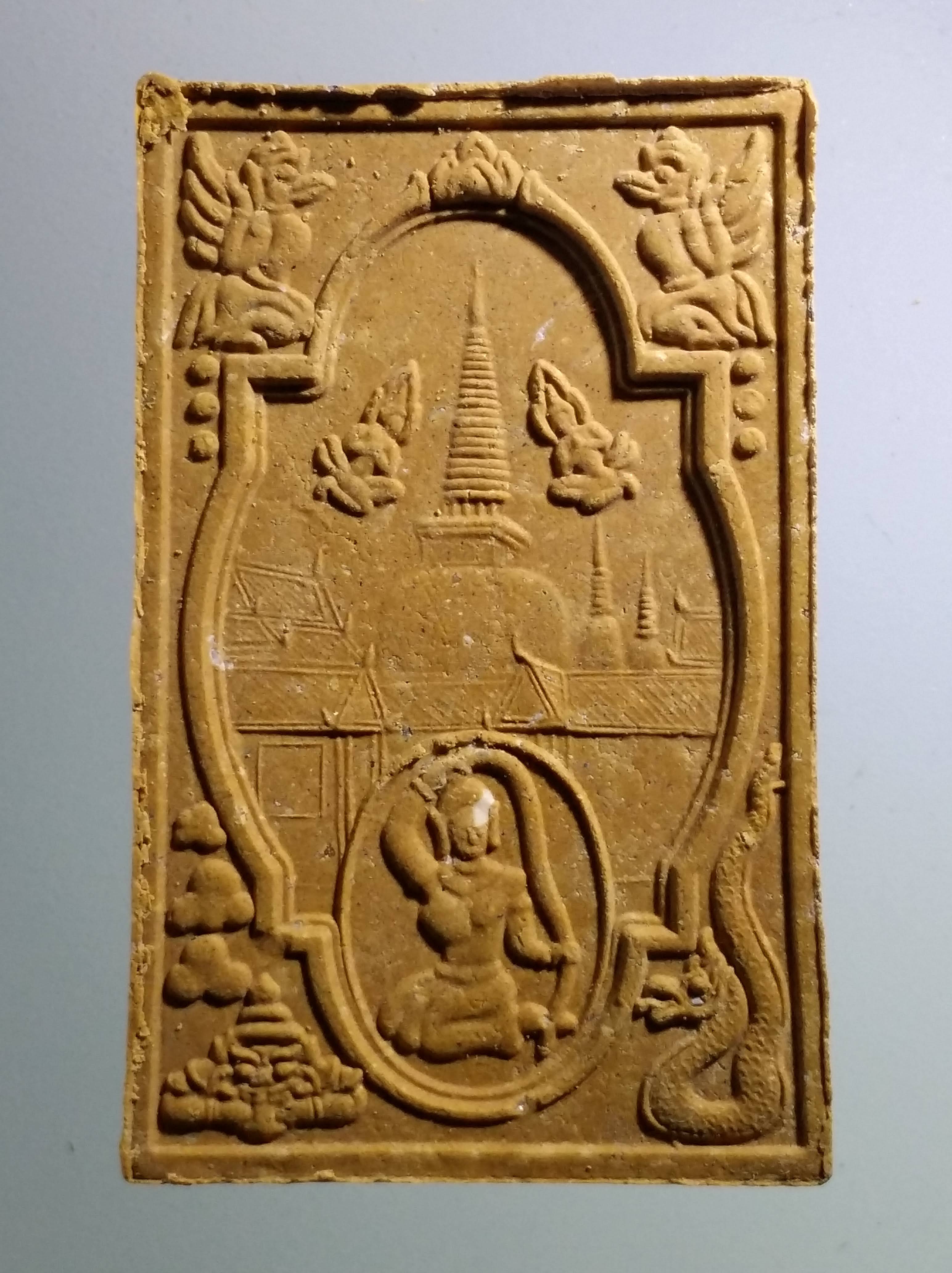 รหัสสินค้า จตุคามรามเทพ 484 พระเทวราชโพธิสัตว์จตุคามรามเทพ หลังพระแม่ธรณีบีบมวยผม รุ่น สิริมงคล ปี 49