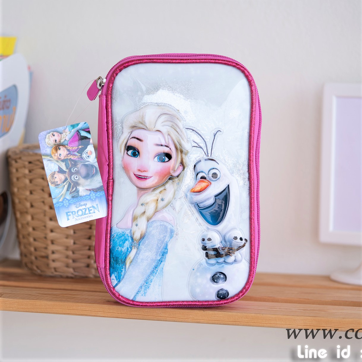 กระเป๋าใส่ดินสอเอลซ่า&โอลาฟ (Frozen) ลิขสิทธิ์แท้