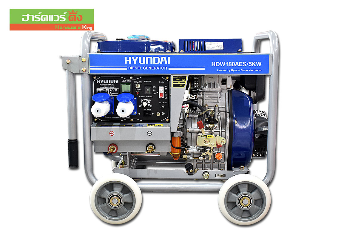 HYUNDAI เครื่องกำเนิดไฟฟ้าดีเซล(แบบเชื่อม) HDW-180AES