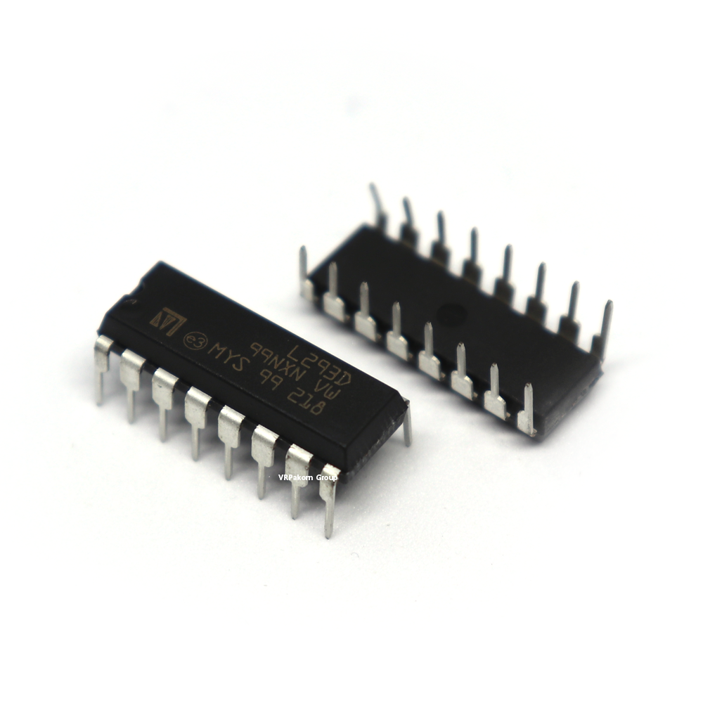IC L293D ไอซีขับมอเตอร์ 4.5-36Vdc 600mA DC Motor Driver L293D