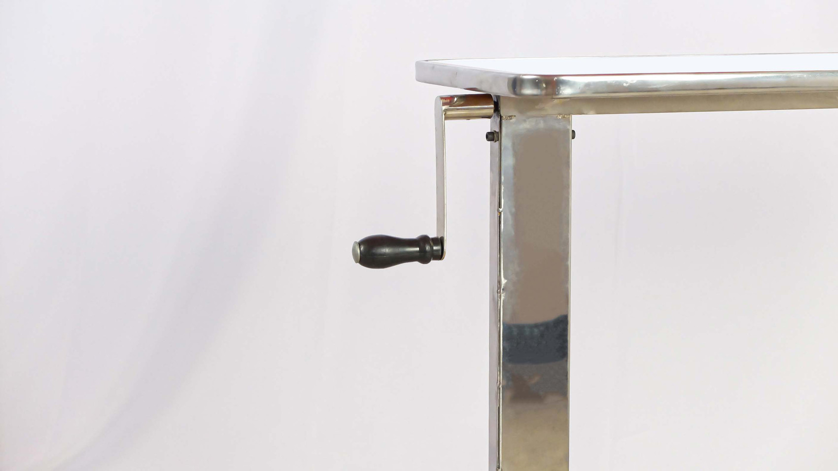 โต๊ะคร่อมเตียงสแตนเลส ขอบสแตนเลส PS38 (Best Seller)