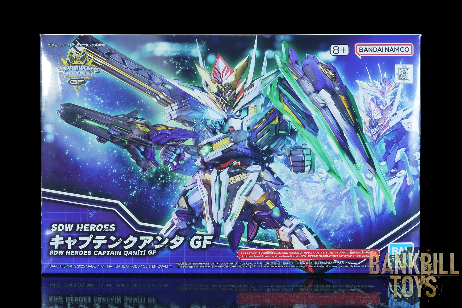 กันดั้ม Bandai Spirits Gunpla SD Gundam World Heroes SDW Heroes No.38 Captain Qan[T] GF