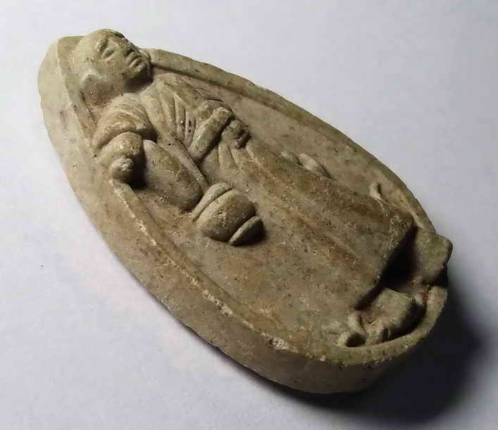 รหัสสินค้า พระเนื้อดิน เนื้อผง เนื้อว่าน 384 พระสิวลีเนื้อผง หลวงพ่อปกรณ์ วัดถ้ำผาแด่น ศิลปะคล้ายกับการ์ตูน ครับน่าสะสม