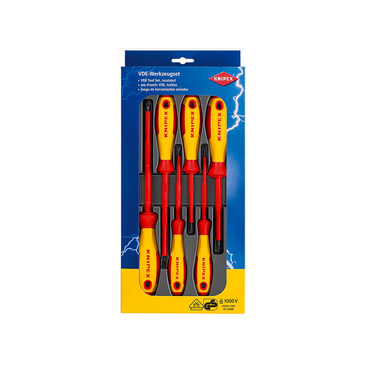 KNIPEX ชุดไขควง 6 ชิ้น NO.00 20 12 V01