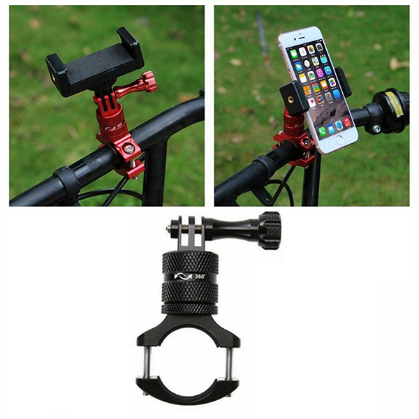 ขาจับแฮนด์อลูมิเนียม หัวหมุนได้ 360 องศา สำหรับกล้อง GOPRO Bicycle Mount Bike Motorcycle Holder
