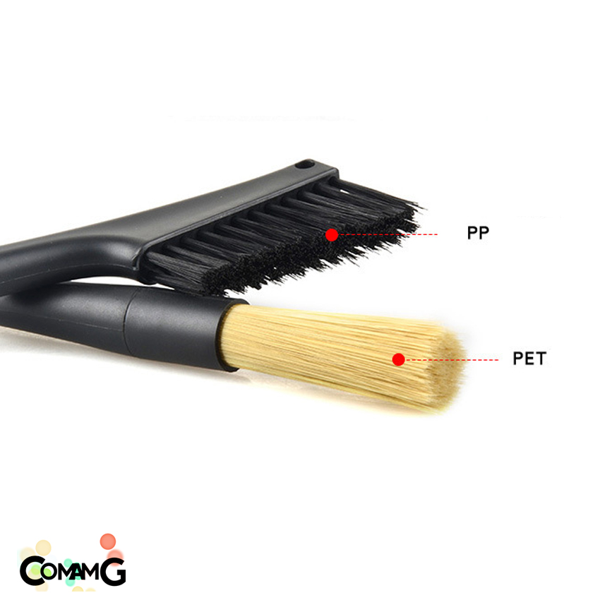 แปรงปัดทำความสะอาดเศษผงกาแฟ แบบ2หัว ทำความสะอาดเครื่องบด โต๊ะชงกาแฟ