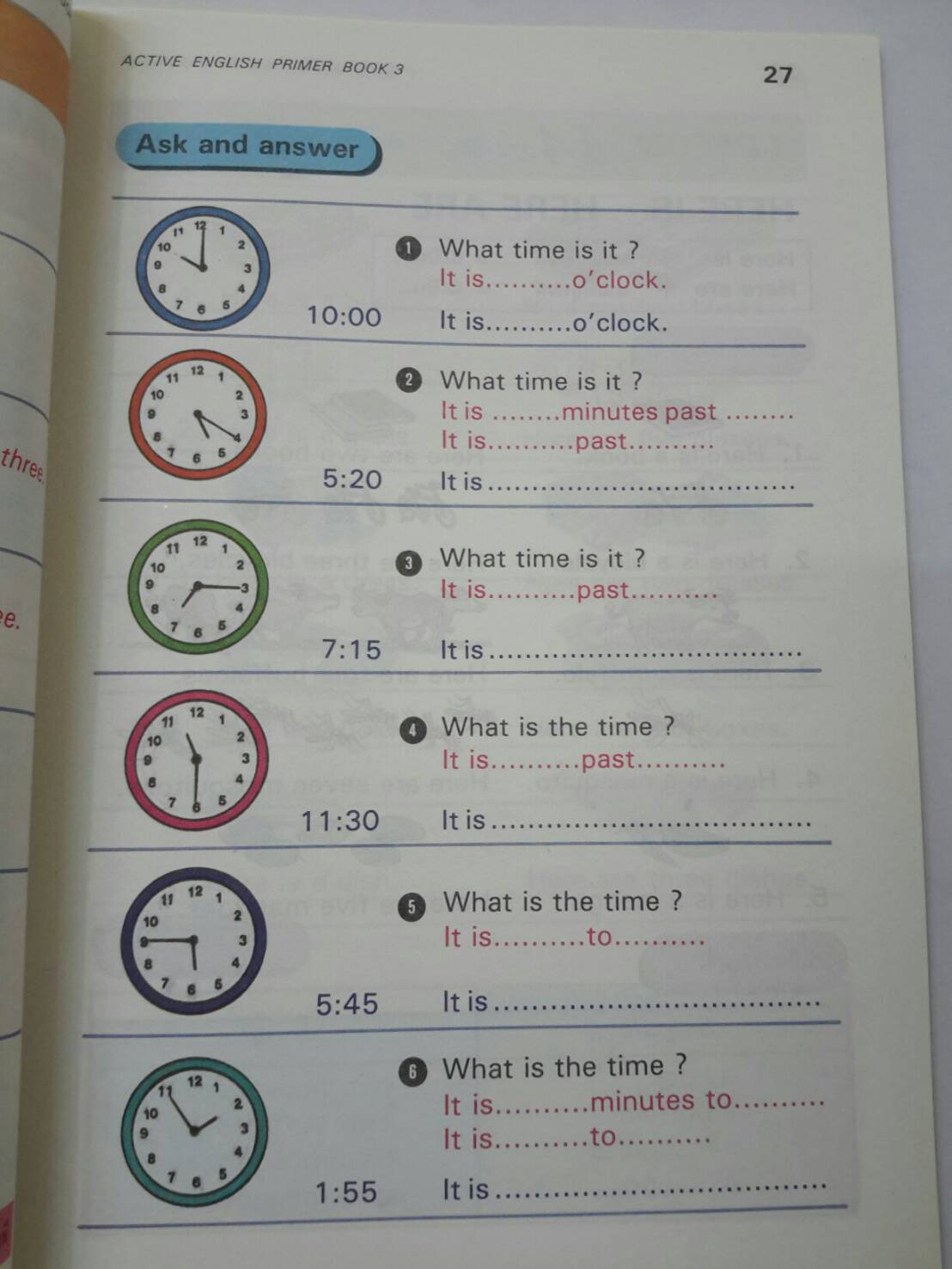 Active English Primer 3 (New Edition) และแบบฝึกหัด