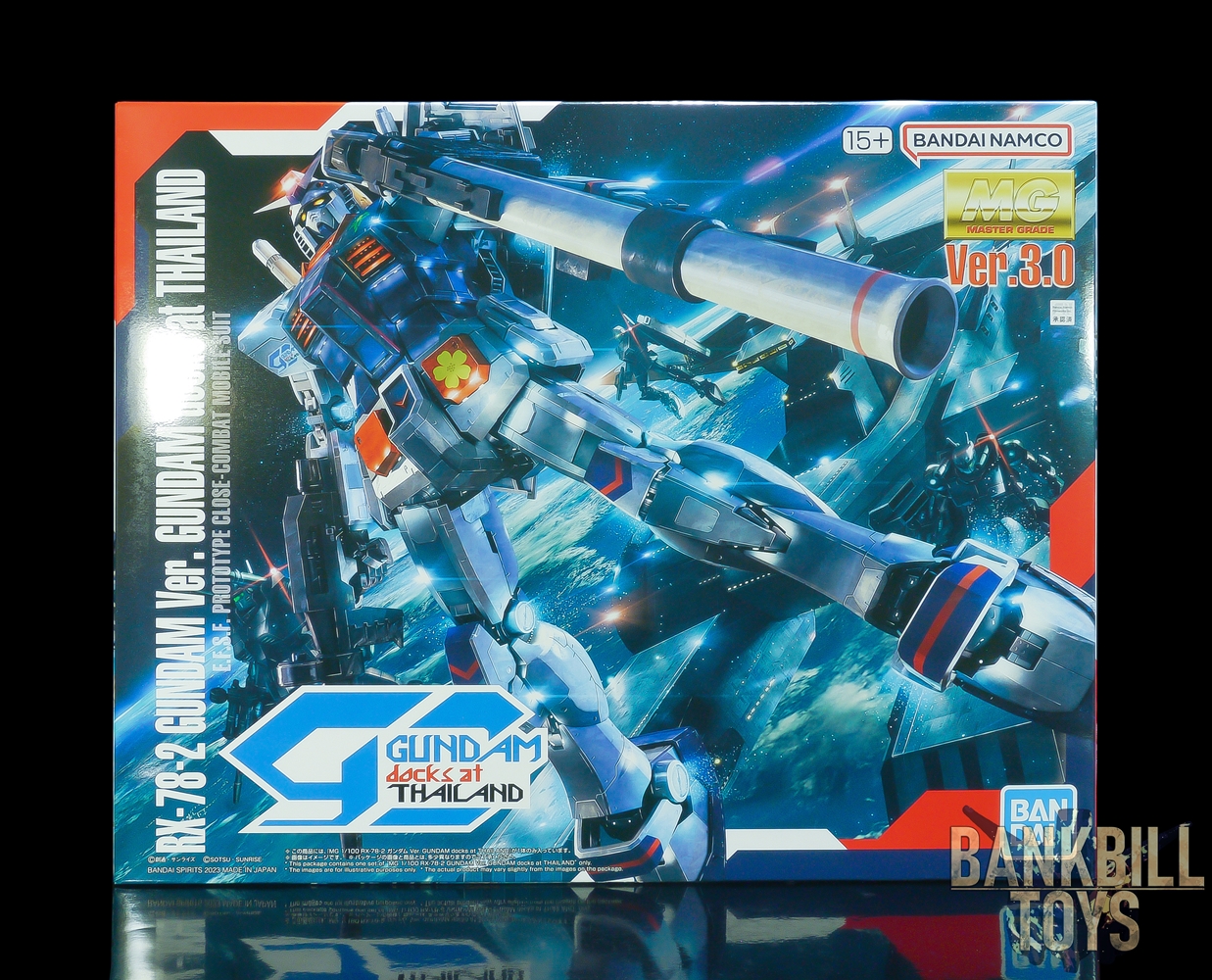 กันดั้ม Bandai Spirits Gunpla Gundam Docks at Thailand Limited MG 1/100 RX-78-2 Gundam Ver.3.0 Ver. Gundam Docks at Thailand