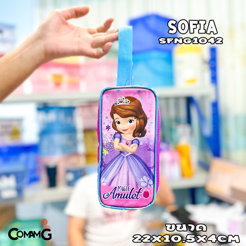 กระเป๋าดินสอ เครื่องเขียน ลายการ์ตูนเจ้าหญิงดิสนีย์ คาร์ แบทแมน โซเฟีย มิกกี้เมาส์ ทรงสี่เหลี่ยมผืนผ้า ลิขสิทธิ์แท้