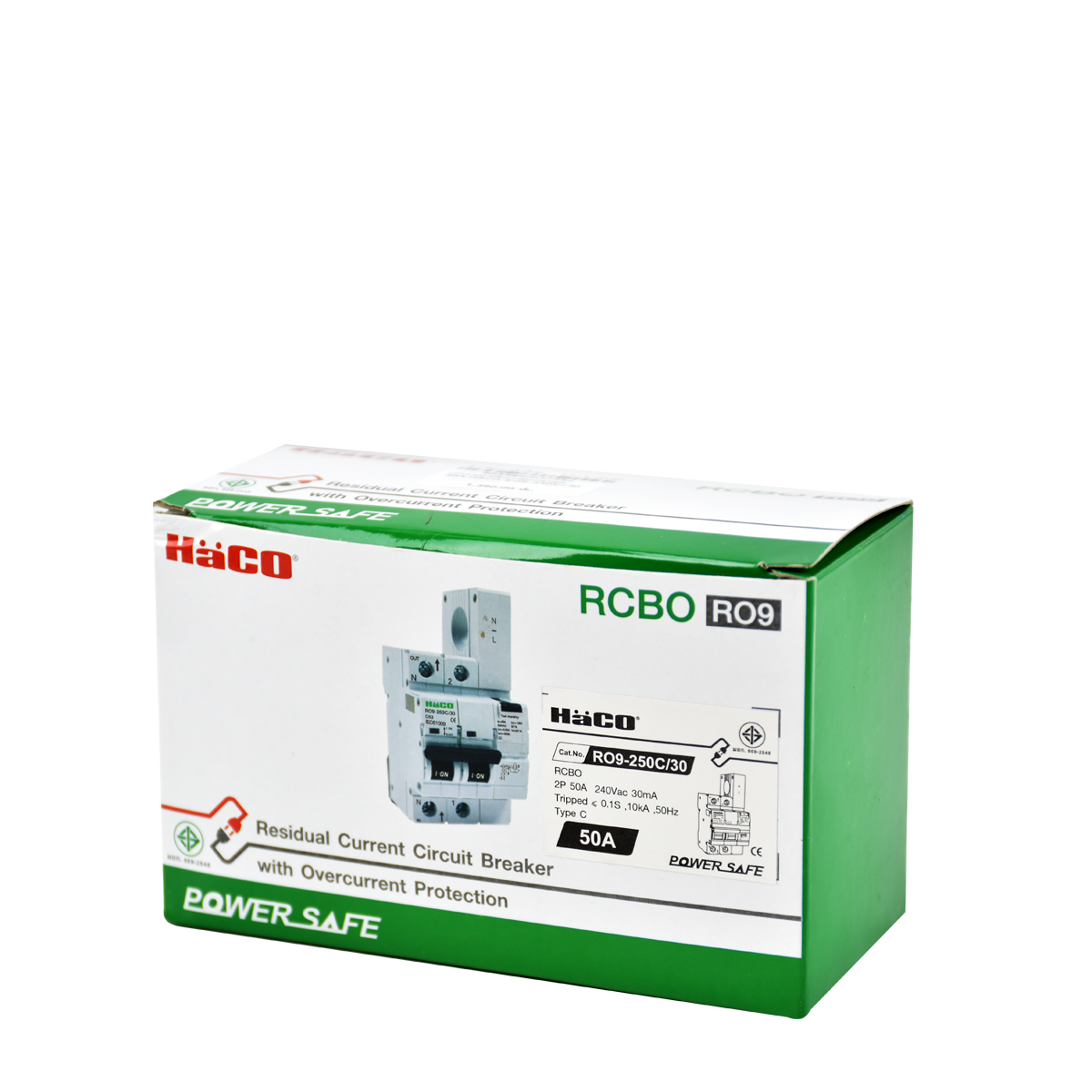HACO เมนเซอร์กิตพร้อมกันดูด 50A RO9-250C/30