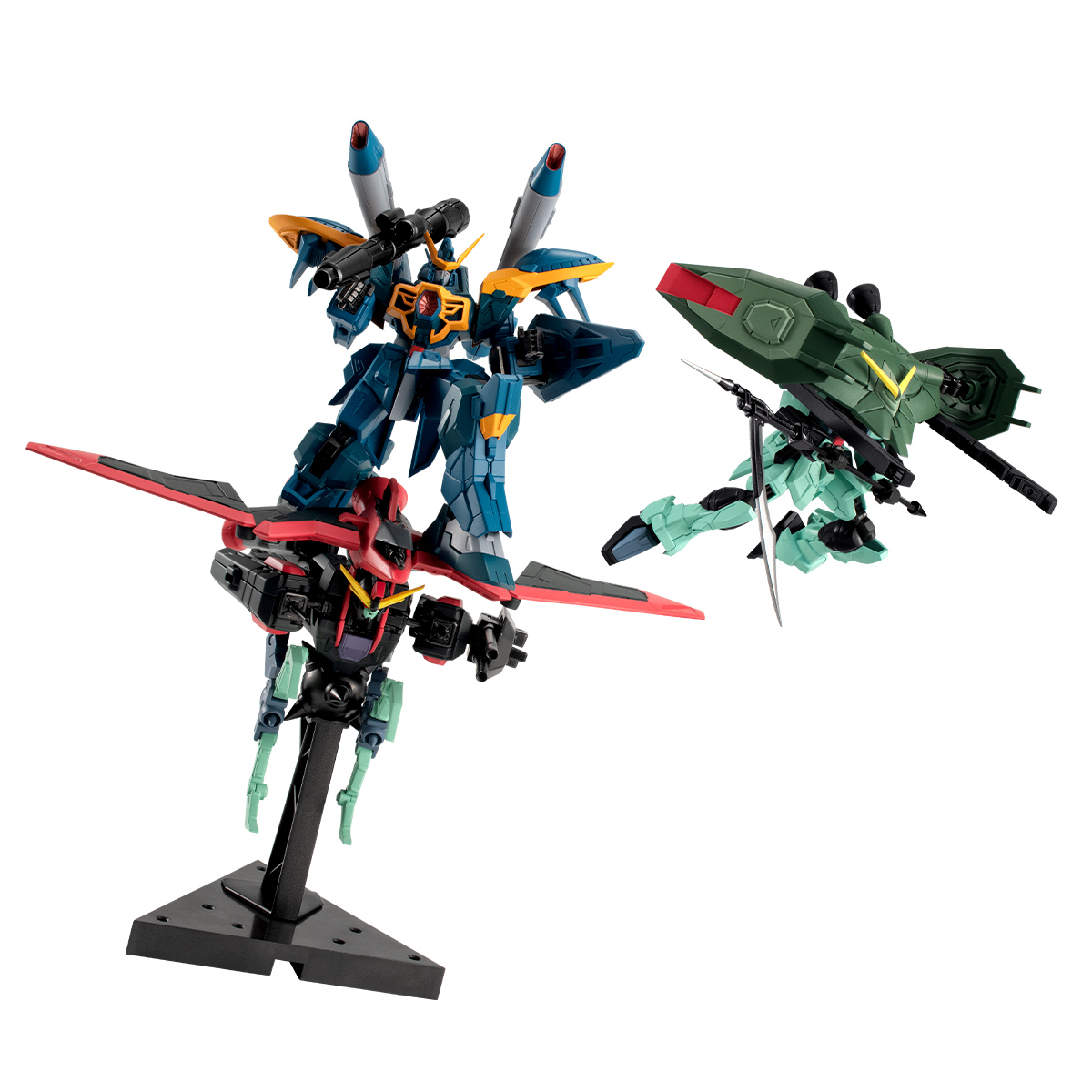 กันดั้ม Bandai Premium Bandai Candy Toy Online Shop Limited Mobile Suit Gundam G Frame FA Special Edition 3 Weapons of Evil Set (GAT-X131 Calamity Gundam & GAT-X252 Forbidden Gundam & GAT-X370 Raider Gundam)