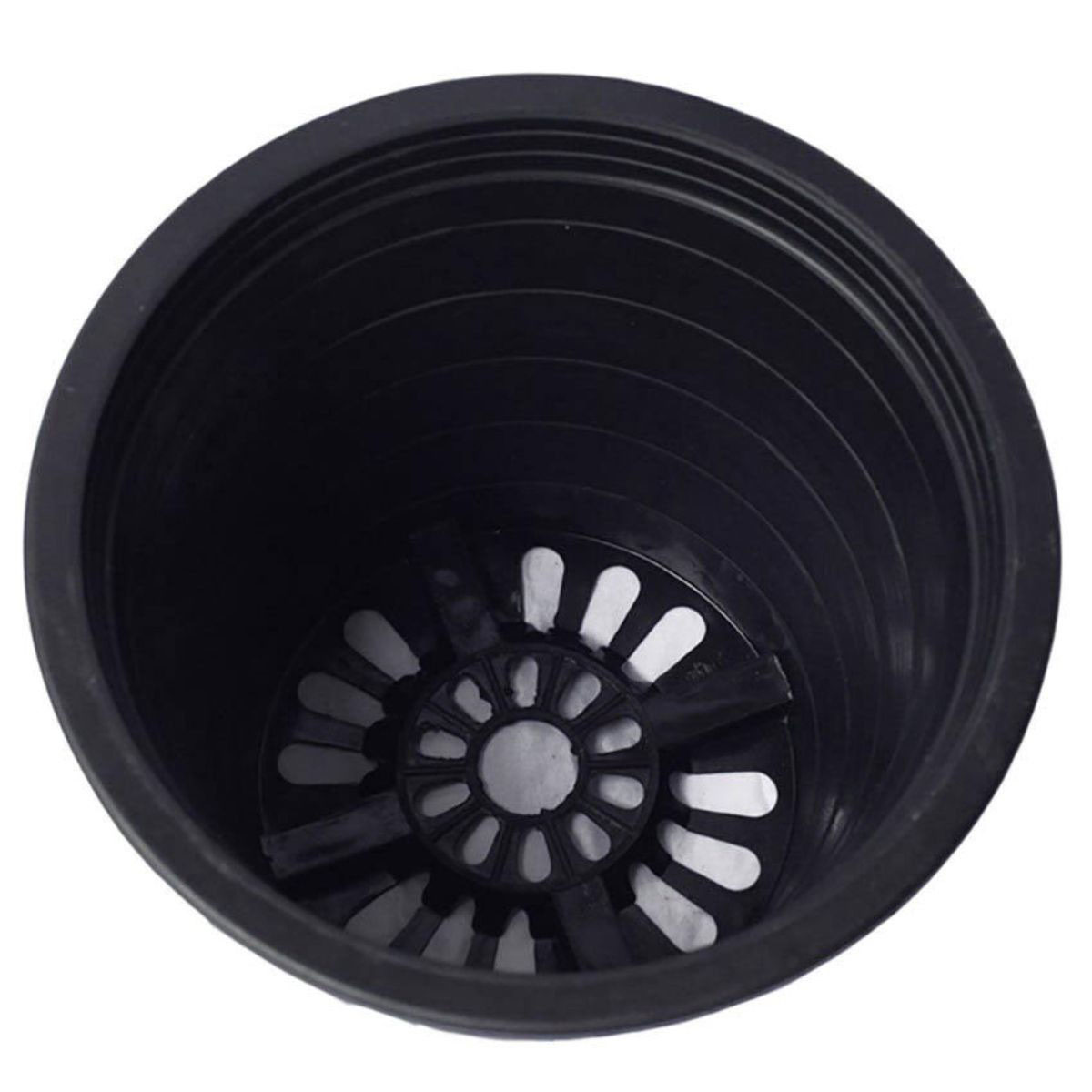 กระถางต้นไม้ 8นิ้ว PP-080 สีดำ