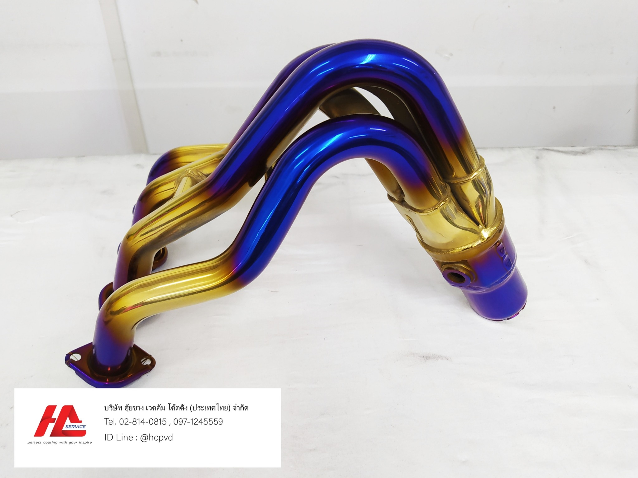 ตัวอย่างงานเคลือบสี หัวท่อเรือ | PVD Coating