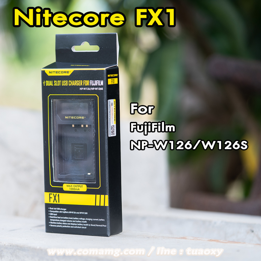 Nitecore FX1 แท่นชาร์จสำหรับกล้อง FujiFilm NP-W126/W126S