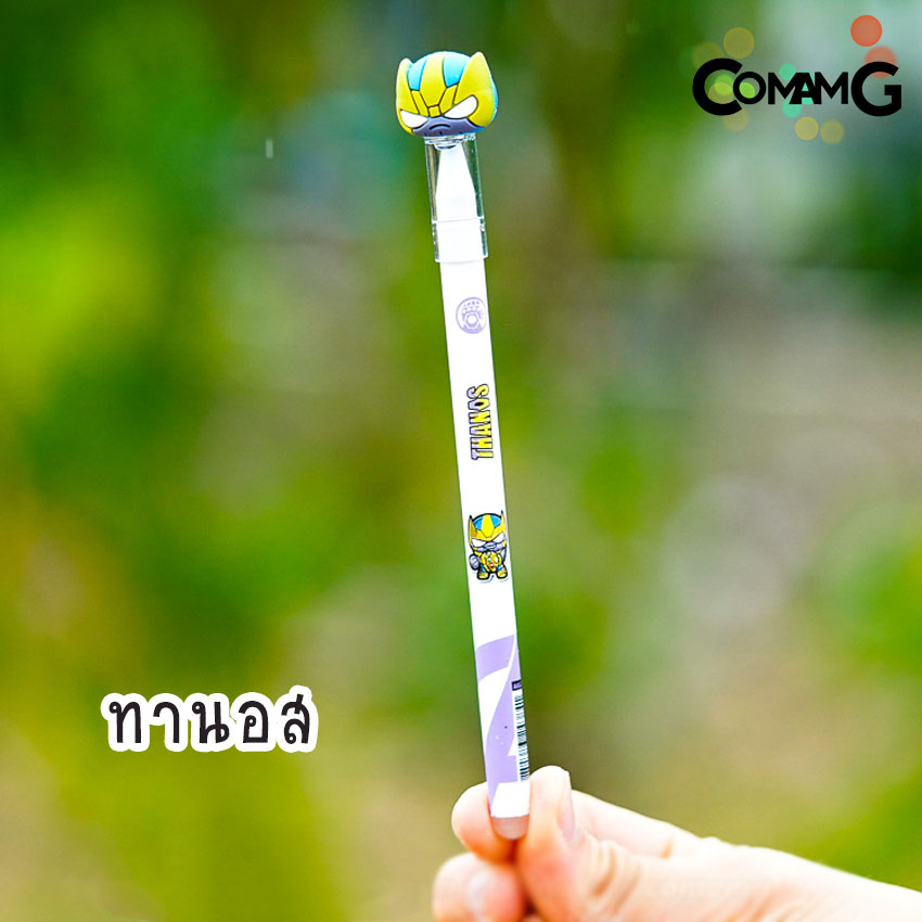 ปากกาลบได้ หัวการ์ตูน ปากกาเจลลบได้ ฝาปิดหัวการ์ตูน ลายการ์ตูนลิขสิทธิ์แท้