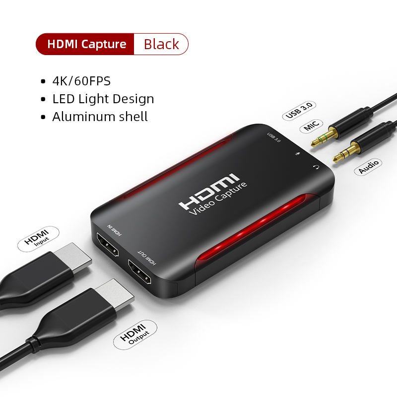 CABLETIME 4K Ultra HDMI Video Capture Card Device For Live Streaming