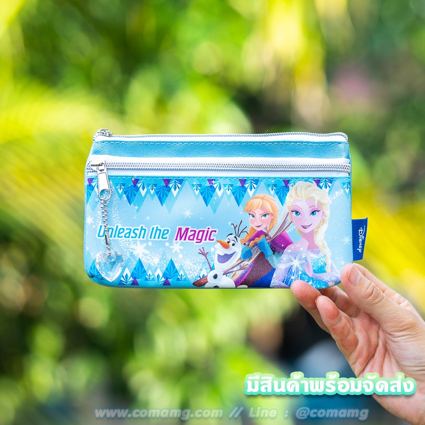 กระเป๋าใส่ดินสอลายเอลซ่าอันนา(Frozen) ทรงแบน ลิขสิทธิ์แท้