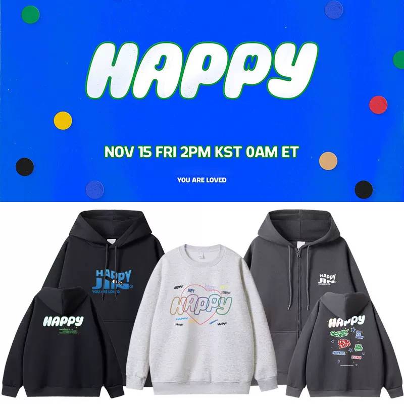เสื้อกันหนาว BTS Jin : Happy