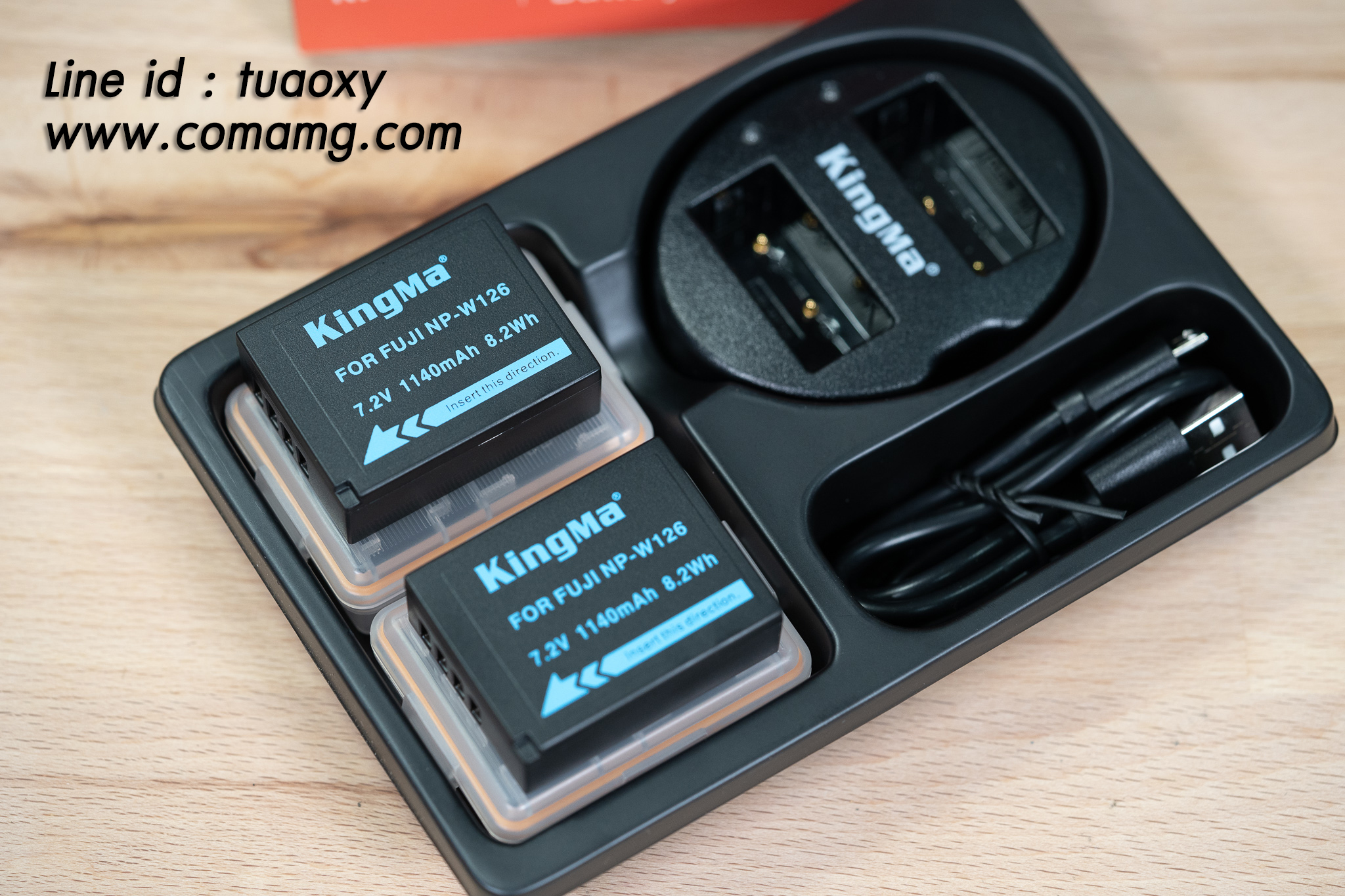 Kingma ชุดแท่นชาร์จDual + แบตเตอรี่ Fuji NP-W126 2ก้อน