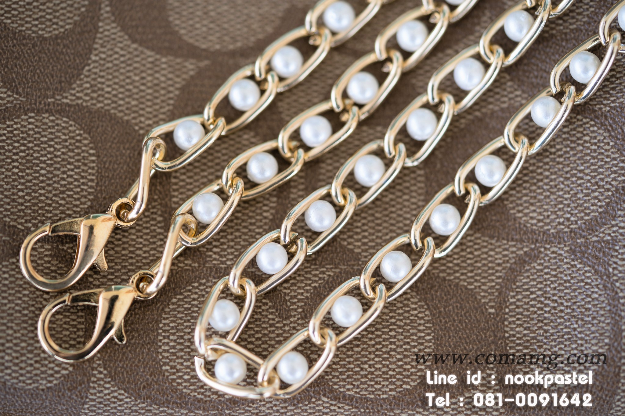 สายกระเป๋าโซ่ไข่มุก สายไข่มุก พร้อมส่ง