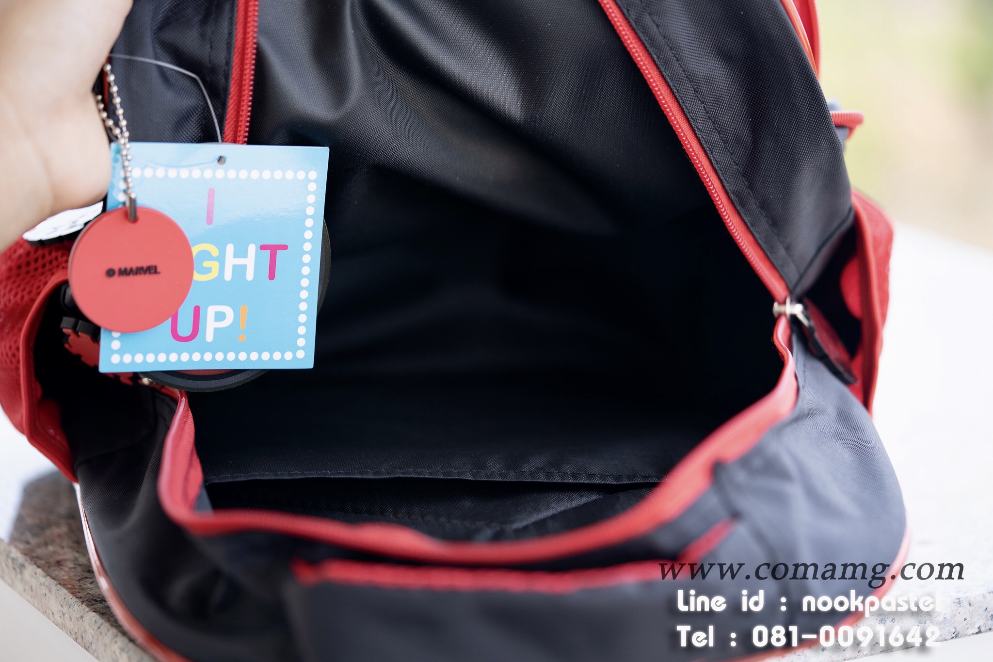 กระเป๋าเป้มีไฟ ลายสไปรเดอร์แมน (spider-man) ลิขสิทธิ์แท้ 14นิ้ว