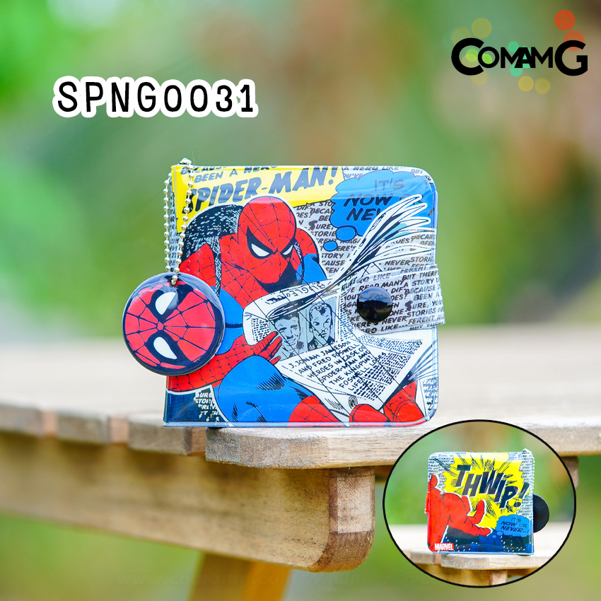 กระเป๋าสตางค์เด็กผู้ชาย ลิขสิทธิ์แท้ แบบ2พับ หนังเงา