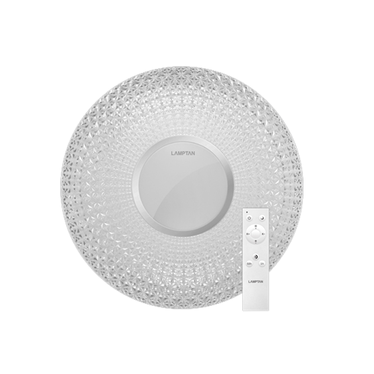 LAMPTAN โคมซาลาเปา LED MULTI SMART+REMOTE รุ่น PRISM (ลายคริสตัล) 24W