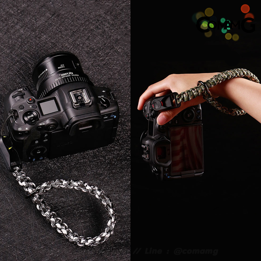 สายคล้องกล้อง คล้องมือ เชือกถัก สายรัดข้อมือ ลายถักB ปลายแบบPeakDesign