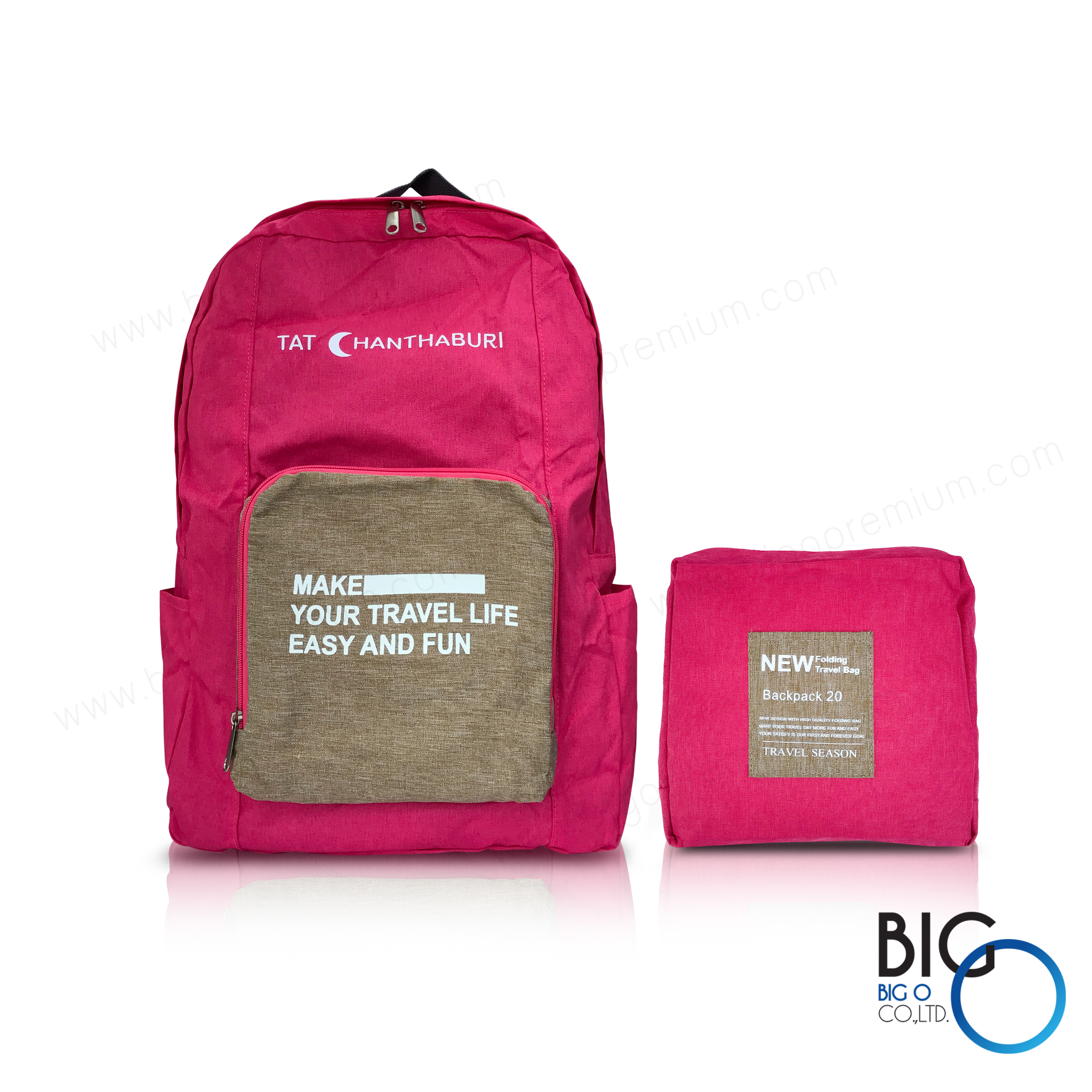 กระเป๋าเป้พับได้ ผ้าไนล่อน TAT CHANTHABURI