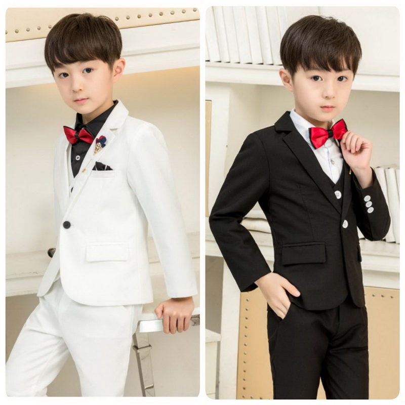 Bset0114- ชุดออกงานเด็กชายเซท ชุดสูทเด็กชายมีเสื้อสูท+เสื้อกั๊ก+กางเกง+ไทท์+โบว์แดง เนื้อผ้าสวยเซท 5 ชิ้น ตามที่เลือก (เสื้อเชิ้ตแยกขาย) ขนาดชุด +ดูเพิ่ม ในรายละเอียด