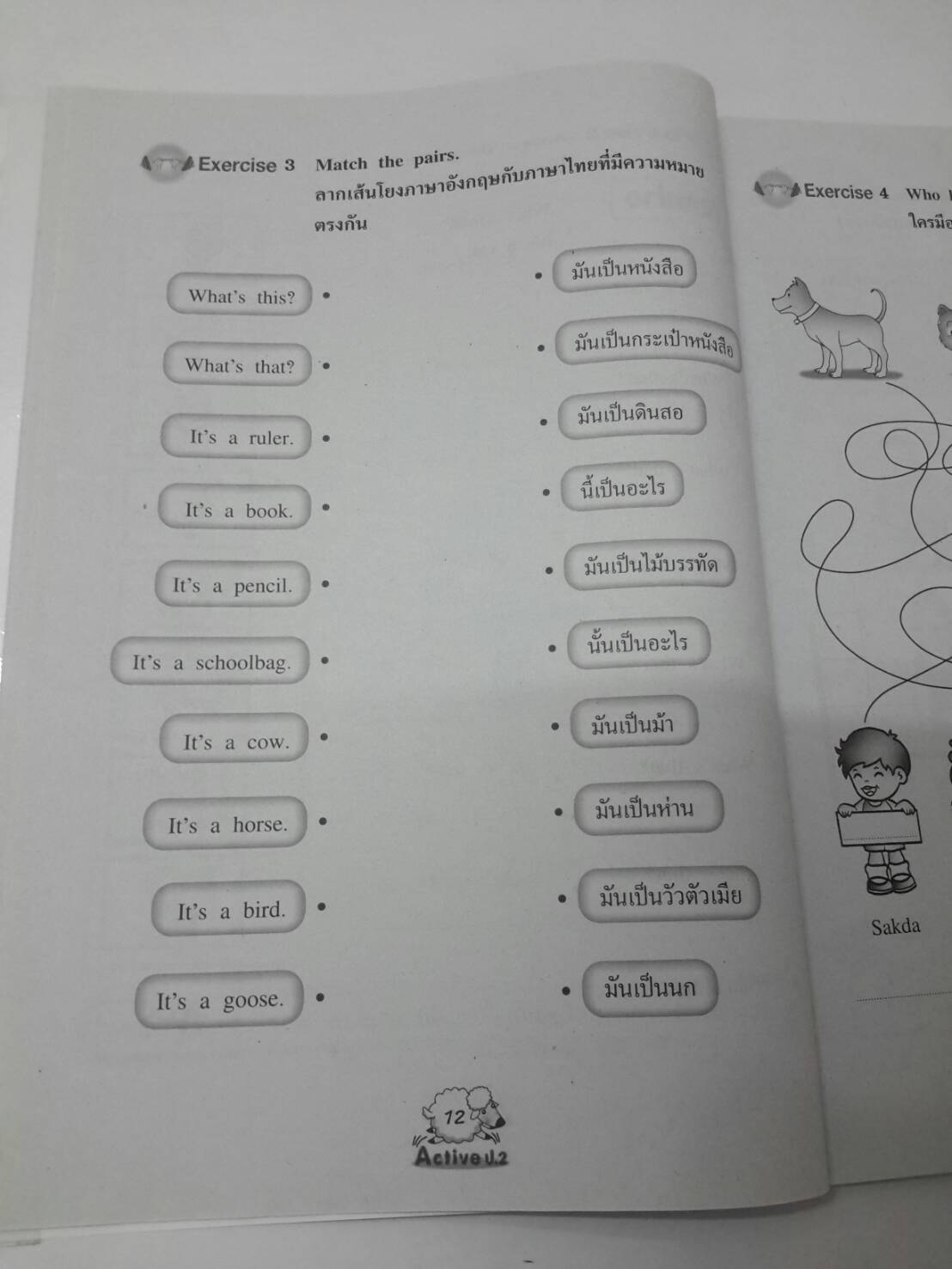 หนังสือ New Active English ป.2 หนังสือฝึกหัดพูดและเขียน สำนักพิมพ์ อจท