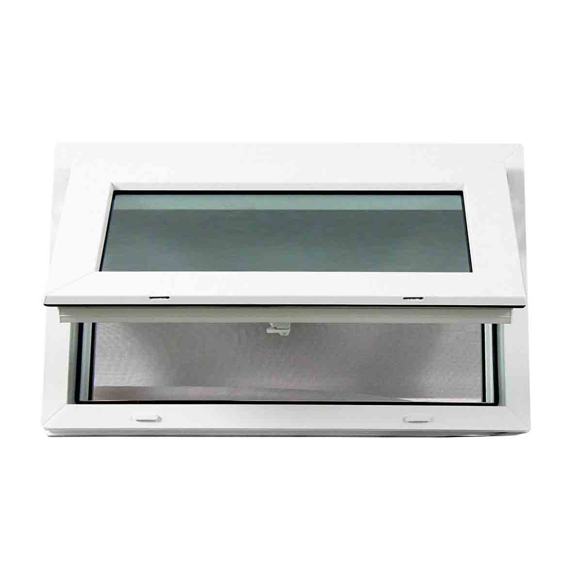 หน้าต่างบานกระทุ้ง+มุ้งลวด 80x50 WH-W6