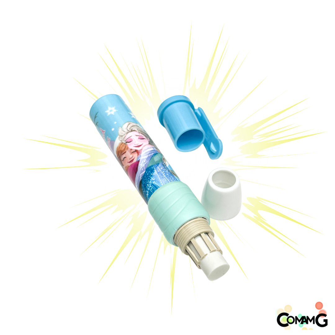 ยางลบแท่ง แบบด้ามกด ทรงดินสอด้ามยาว มียางรองนิ้ว ลายการ์ตูน พร้อมส่ง