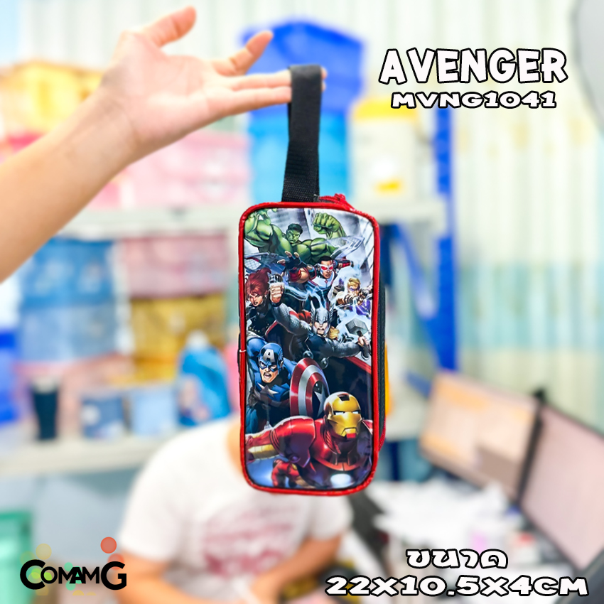 กระเป๋าดินสอ เครื่องเขียน ลายการ์ตูนเจ้าหญิงดิสนีย์ คาร์ แบทแมน โซเฟีย มิกกี้เมาส์ ทรงสี่เหลี่ยมผืนผ้า ลิขสิทธิ์แท้