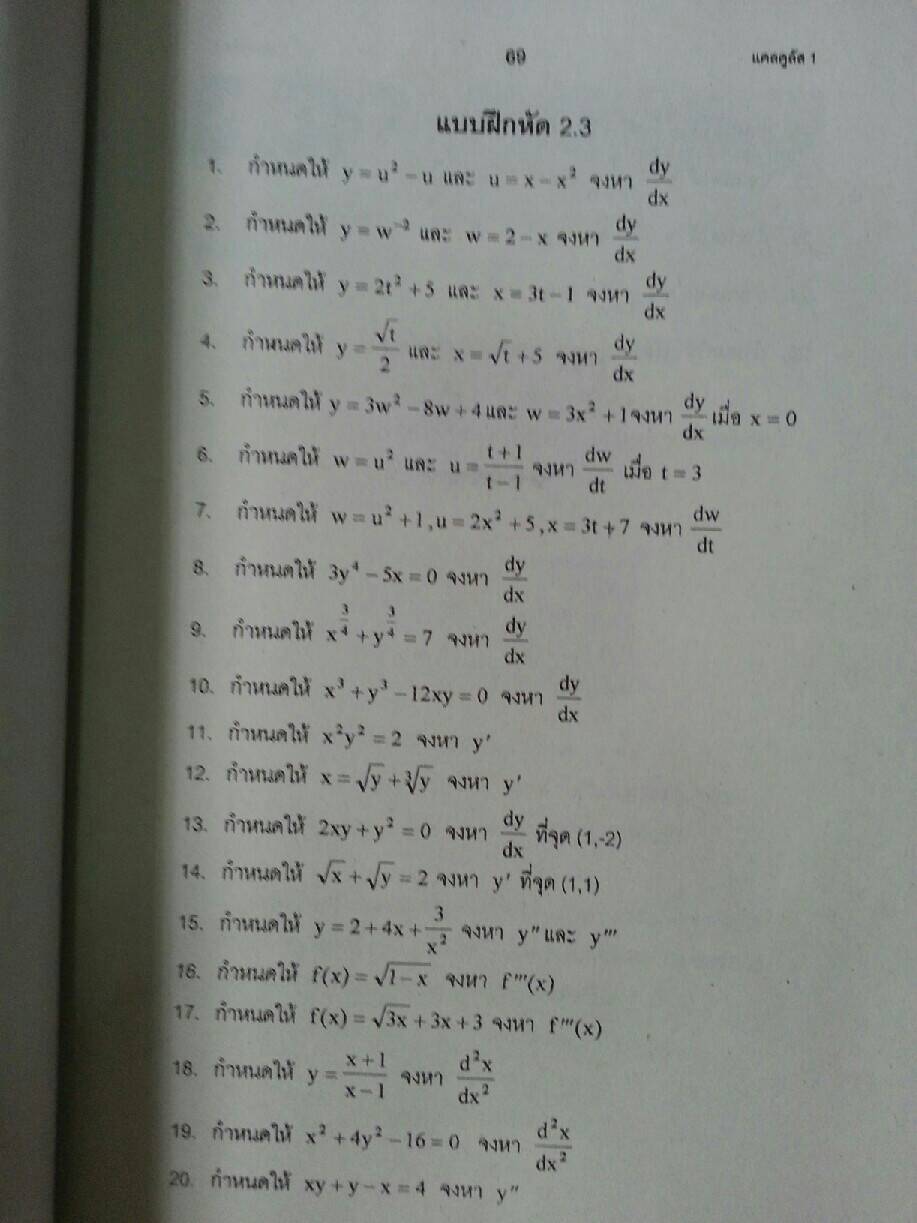 แคลคูลัสเบื้องต้น (Basic Calculus ) สนพ.ศูนย์ส่งเสริมวิชาการ, ศสว โดย รศ.ดร.มนัส ประสงค์