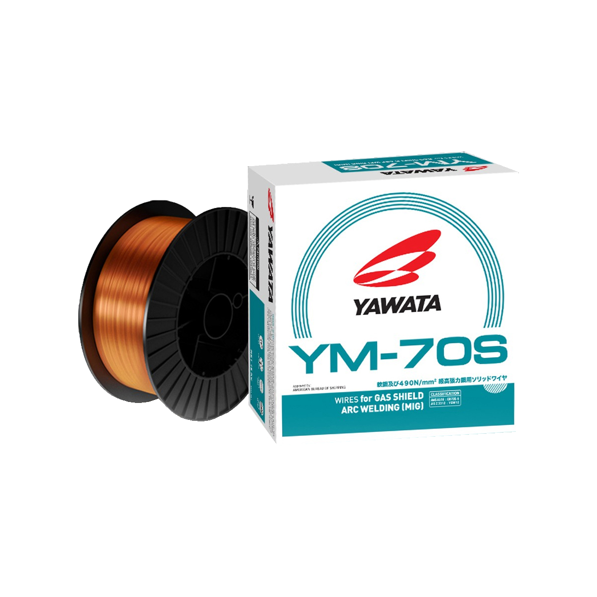 YAWATA ลวดเชื่อม CO2.MIG YM-70S ขนาด 0.9 มม. (15kg./กล่อง)