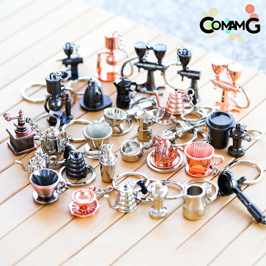 พวงกุญแจกาแฟ พวงกุญแจmoka pot พวงกุญแจอุปกรณ์กาแฟ สำหรับคนรักกาแฟ ห้อยเก๋ๆ พวงกุญแจสำหรับคนรักการชงกาแฟ พร้อมส่ง