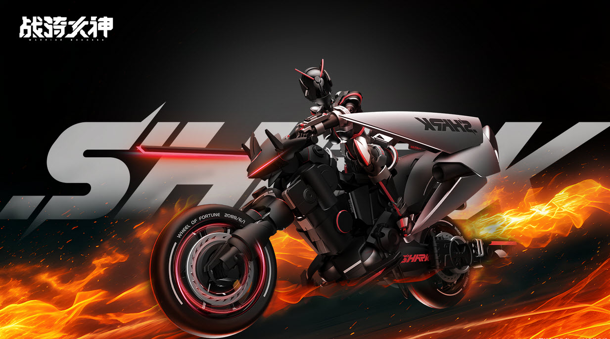 (Preorder ปิดรับวันที่ 16/11/2024 ) เปิดรับPreorder มัดจำ 200 บาท Yubo Model 1/12 Warrior Goddess-Sako Shark Future Cyberpunk