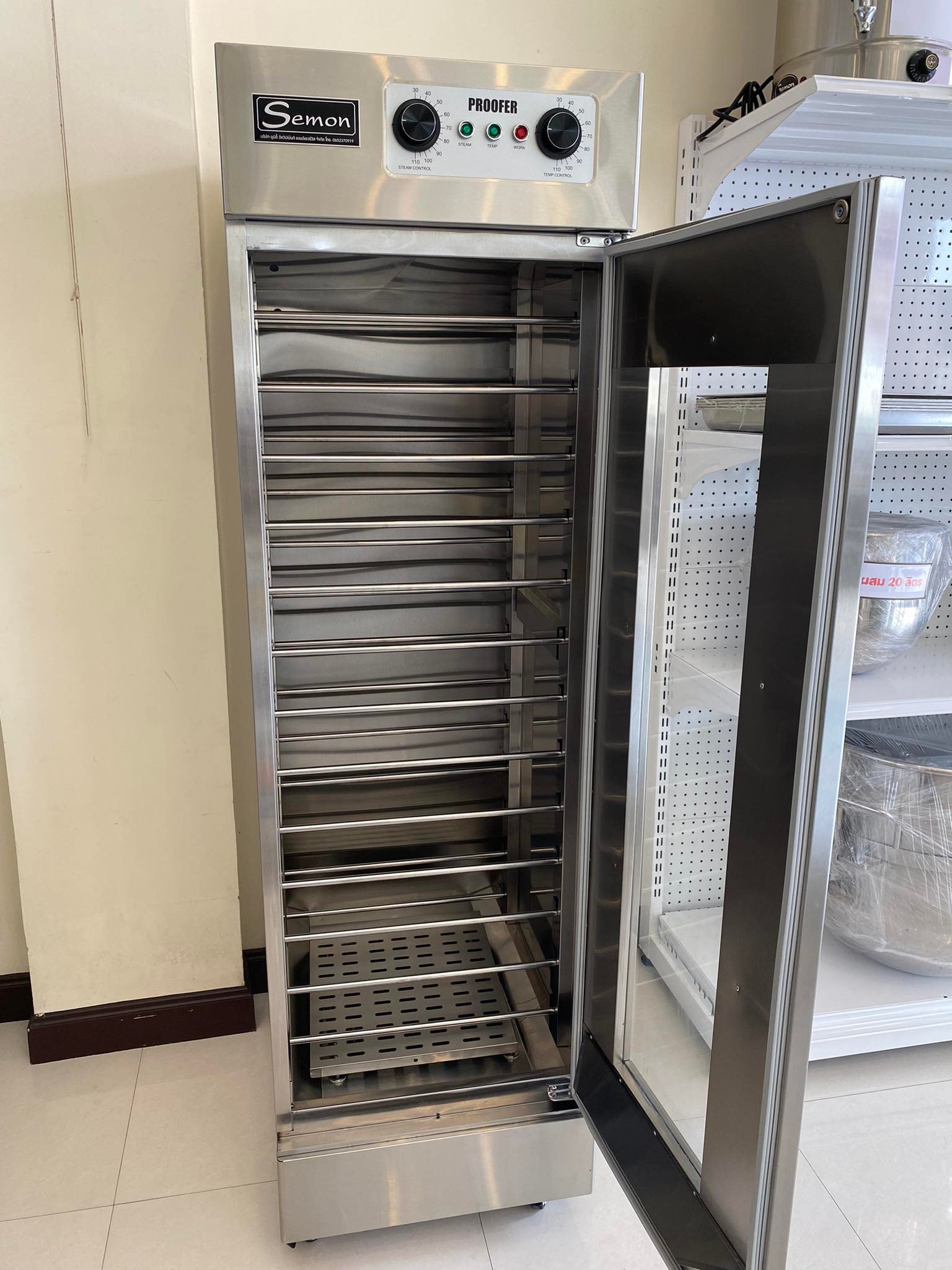 ตู้หมักแป้ง 13 ถาด บอดี้สแตนเลส Si-PF13 แบรนด์ Semon