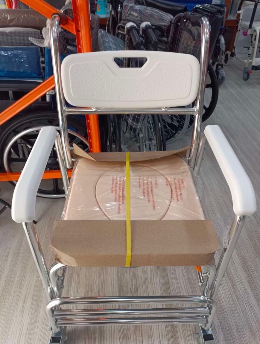 เก้าอี้นั่งถ่าย มีล้อ รุ่น Y614L (รุ่นยอดนิยม)