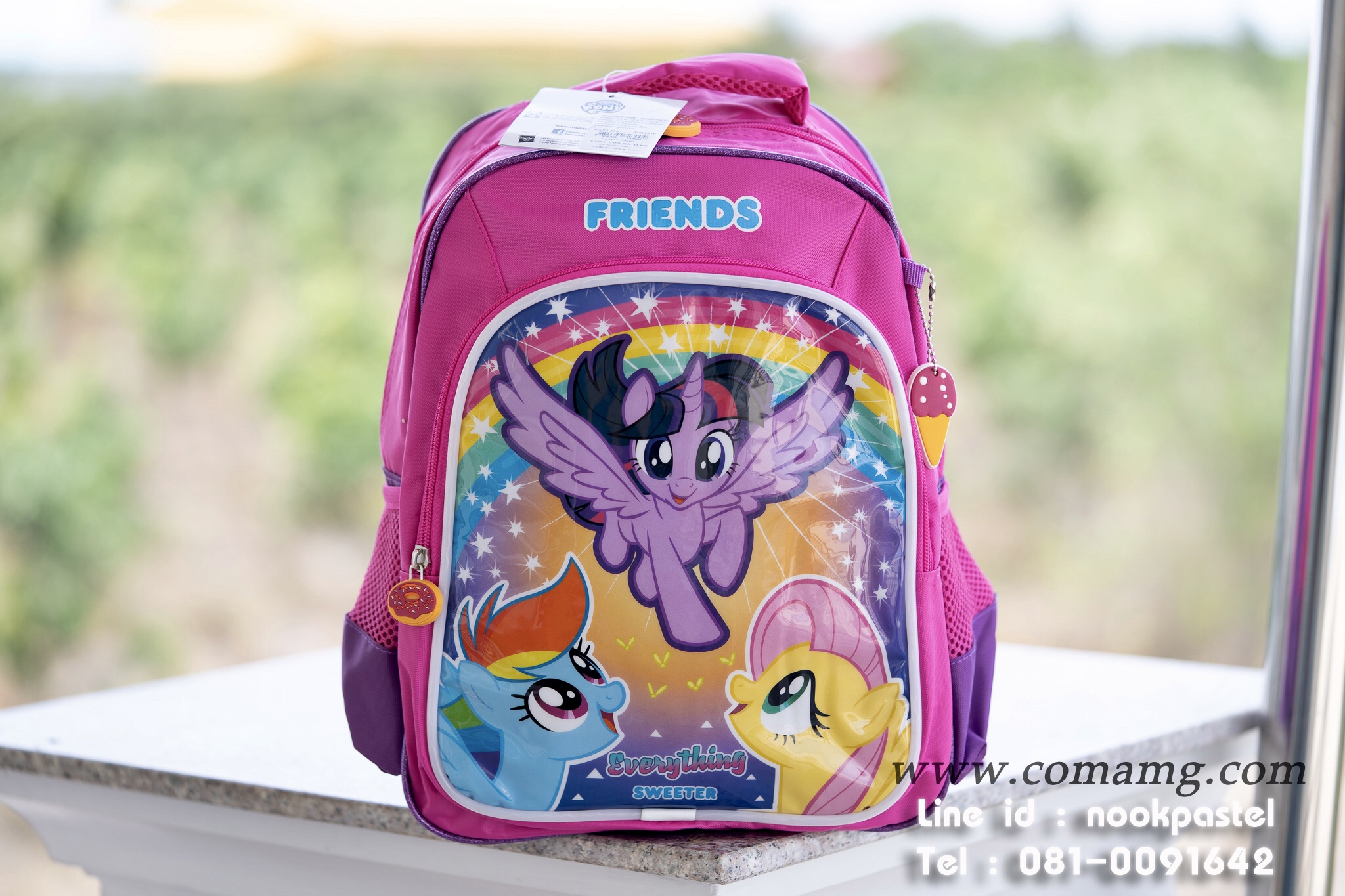 กระเป๋าเป้เด็กโพนี่ (my little pony everything sweeter) มีไฟ ลิขสิทธิ์แท้ 14นิ้ว